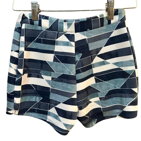 Abercrombie & Fitch Mini‎ Skort Blue Geometric Soft Shorts Festival Size XS - Picture 3 of 6